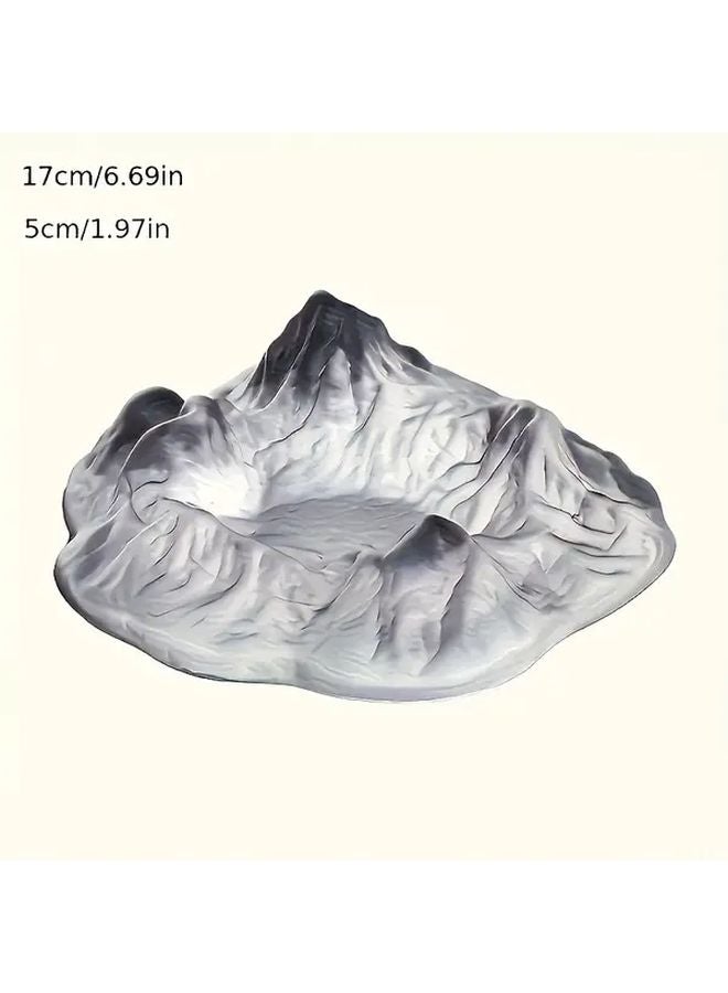 Iceberg Style Ashtray With Non Spill Ash Catcher And Lid Modern Marble Glass Design - Image 3
